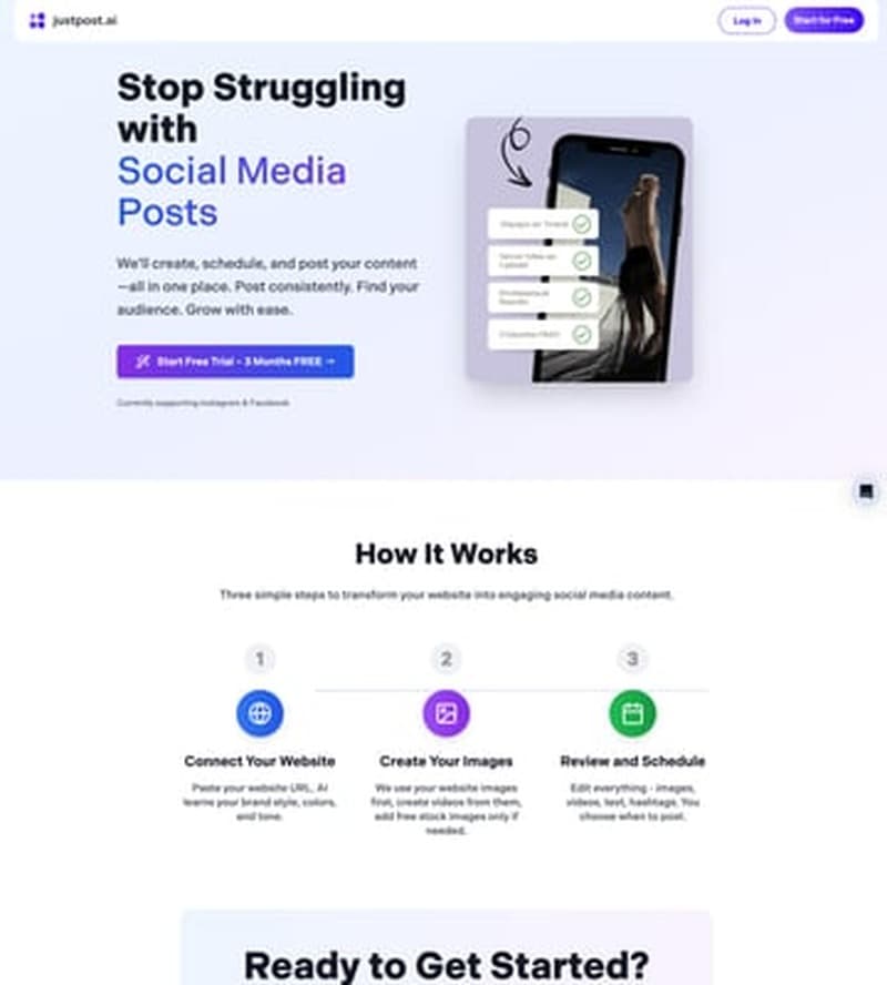 JustPost AI preview