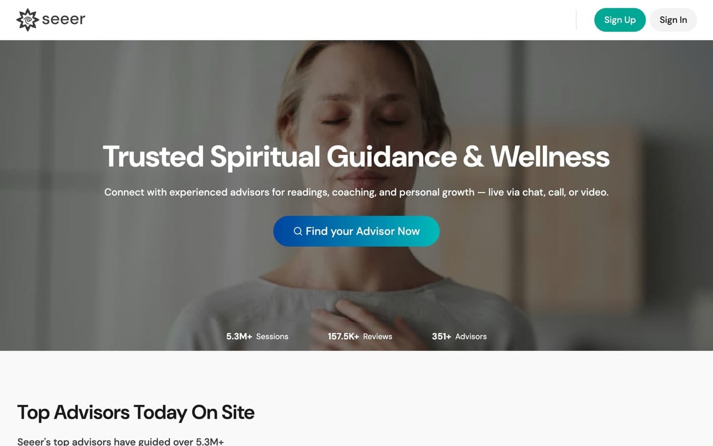 Seeer — live homepage